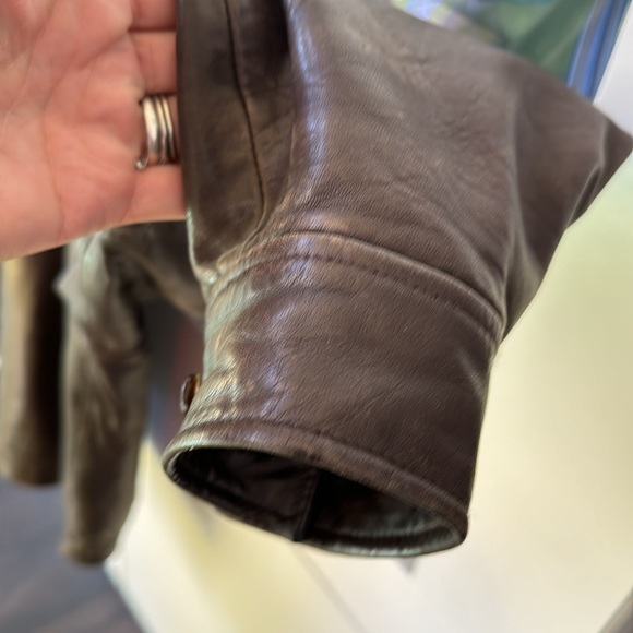 Vintage Polo Ralph Lauren Bomber Jacket Coat Brown Soft Leather - Picture 7 of 10